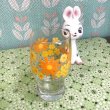画像3: 佐々木ガラス　くびれグラス　オレンジ花柄　レトロポップ　G960 (3)