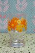 画像6: 佐々木ガラス　くびれグラス　オレンジ花柄　レトロポップ　G960 (6)