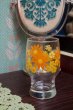 画像5: 佐々木ガラス　くびれグラス　オレンジ花柄　レトロポップ　G960 (5)