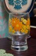 画像4: 佐々木ガラス　くびれグラス　オレンジ花柄　レトロポップ　G960 (4)