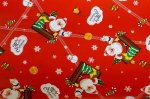 画像1: タカの包装紙　サンタズショップR　クリスマス柄　赤　１枚　KF253 (1)