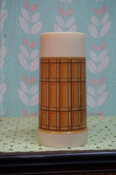 画像1: ALADDIN　アラジン魔法瓶水筒　バキュームボトル　スープジャー　ブラウンチェック　小サイズ　ST157157 (1)