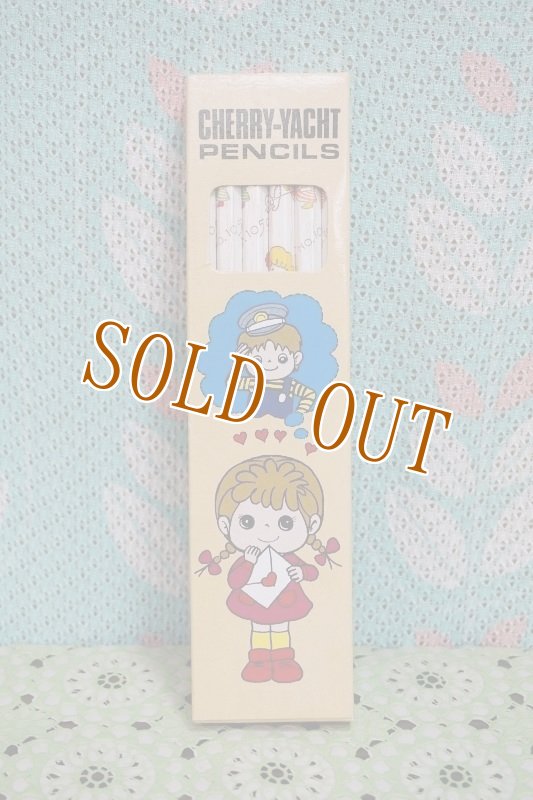 画像1: CHERRY-TACHT　PENCILS　チェリーヨット鉛筆　1ダース　女の子ラブレター　B329 (1)