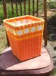 画像2: 1点物♪　すずらん堂オリジナル　くず入れ　可愛すぎるゴミ箱　オレンジ　キュート　CK52　 (2)