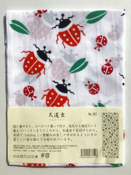 画像1: 日本手ぬぐい　made in japan  天道虫　No.697 (1)