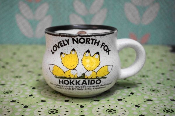 画像1: LOVELY　NORTH　FOX　HOKKAIDO　キタキツネマグカップ　お土産　１個　MG47 (1)