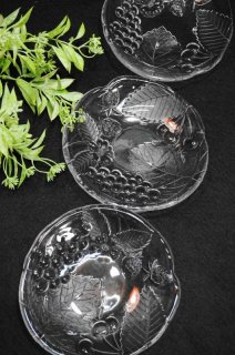 HOYA 保谷クリスタル ガラスのプレートセット 可愛いチェリー さくらんぼ ガラス皿 2セット GUS283