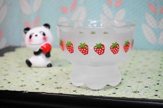 送料無料 いつまで りんごのパフェグラス デザートグラス アイスクリームカップ 1個 グラス・カップ・酒器