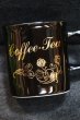 画像4: coffee・tea 　ブラックに金のカッコいい模様のカップ＆ソーサー5客セット　CS69 (4)