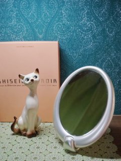 資生堂 花椿会 ハンドミラー 手鏡 ローザリー モダン アンティーク VTG 資生堂 花椿会 ハンドミラー 手鏡 ローザリー モダン