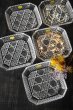 画像7: NORITAKEノリタケクリスタル　菊銘々皿揃い　ガラス皿　角　5枚組　N431 (7)