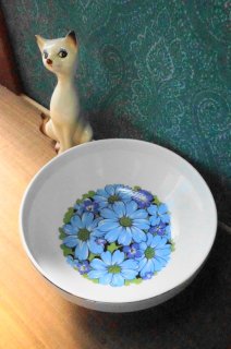 NARUMI ナルミ 14cmサラダボウル ブルー 薔薇 花柄 2個セット B110