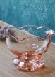 画像1: ピンクガラスのアイスクリームカップ　デザートグラス　丸　フリル　1個　各種　GU213 (1)