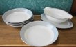 画像9: S.G.K　カレー皿５枚とスープ皿セット　グレーライン　モダン食器　SS198 (9)