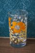 画像4: 大きなオレンジの花柄グラス　タンブラー　グラデーション　芥子　G467 (4)