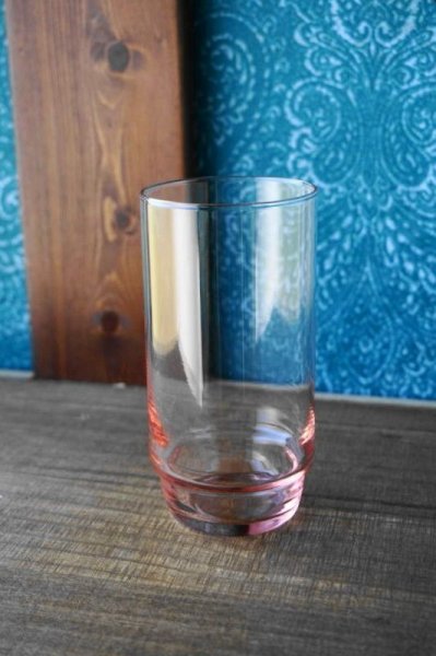 画像1: ピンクガラス　グラス　タンブラー　シンプル　GL155 (1)