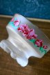 画像6: 昭和エレガンス　ピンク花柄　すりガラスのデザートカップ　アイスクリームグラス　1個　GU232 (6)