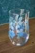 画像1: 佐々木ガラス　まるみくびれグラス　タンブラー　ブルーグラデーション花柄　GL166 (1)