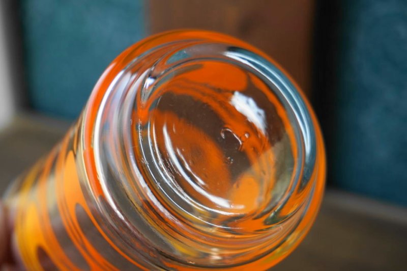 画像6: USA　アメリカ製　オレンジサイケグラス　大きめ　GL162 (6)