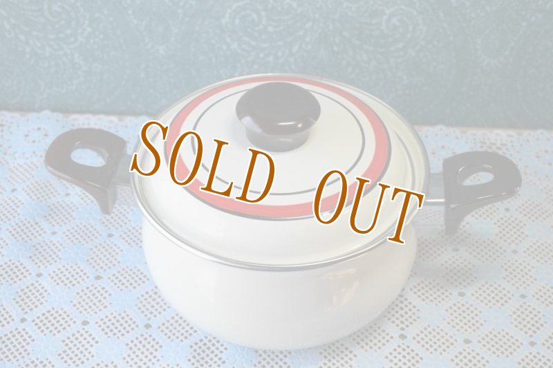 画像4: 江尻ホーロー　サンコーウェア　赤ライン　ホーロー両手鍋　16cm　HN290 (4)