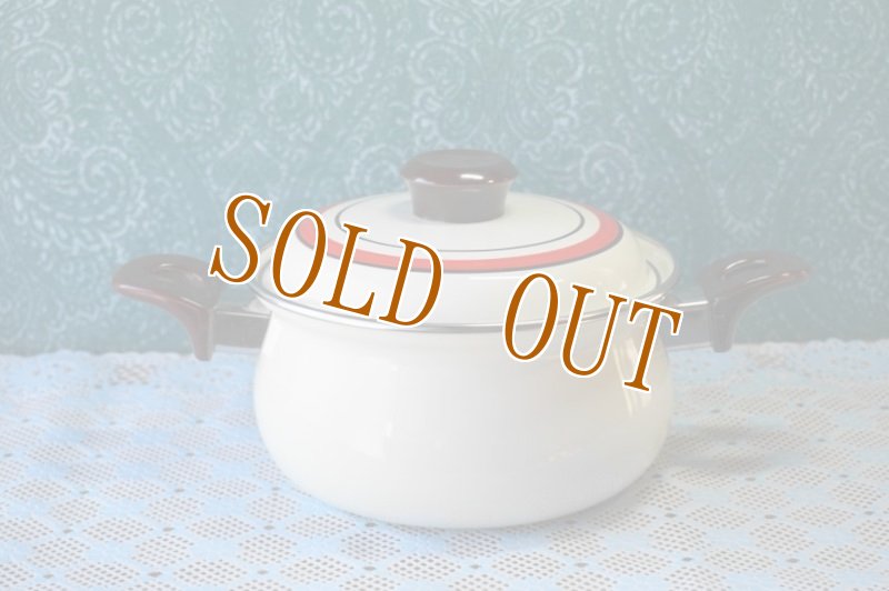 画像3: 江尻ホーロー　サンコーウェア　赤ライン　ホーロー両手鍋　16cm　HN290 (3)