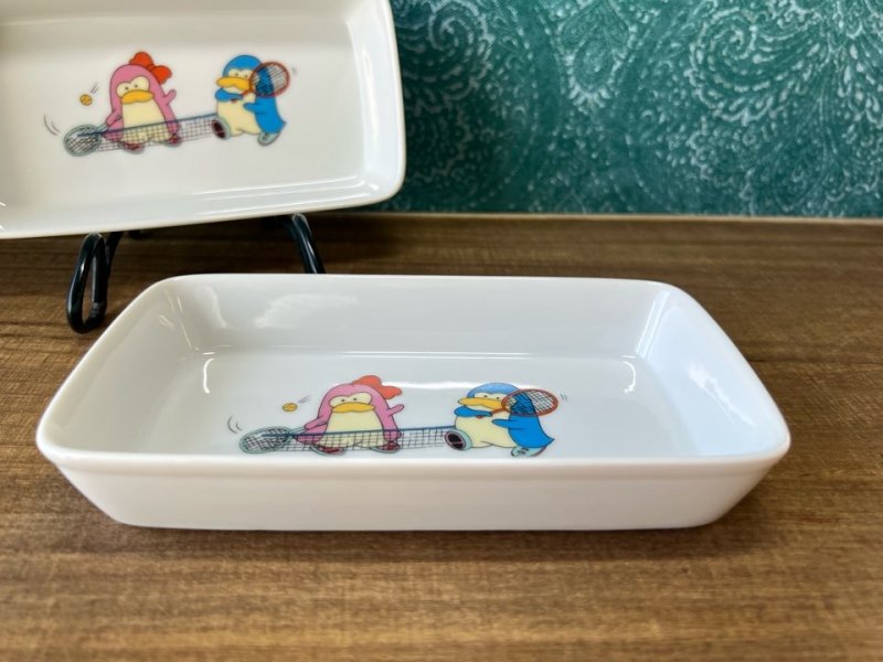 画像3: ペンギン角皿　1個　ファンシー　８０年代　S147 (3)