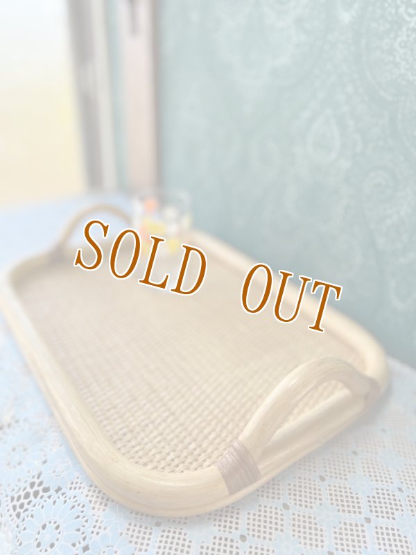 画像5: 天然の籐を使用　籐の卓上トレー　配膳トレイ　角型　TA458 (5)