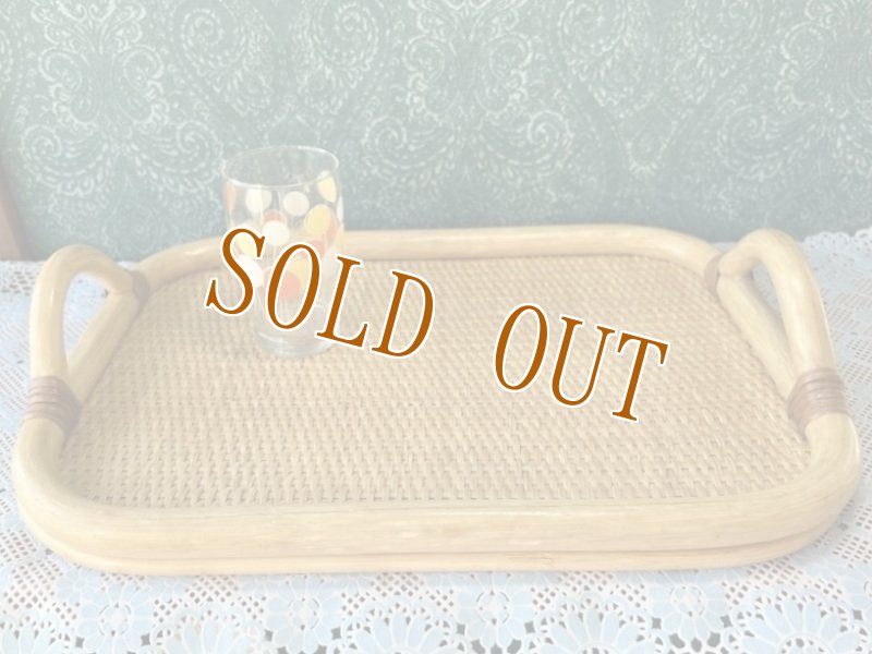 画像2: 天然の籐を使用　籐の卓上トレー　配膳トレイ　角型　TA458 (2)