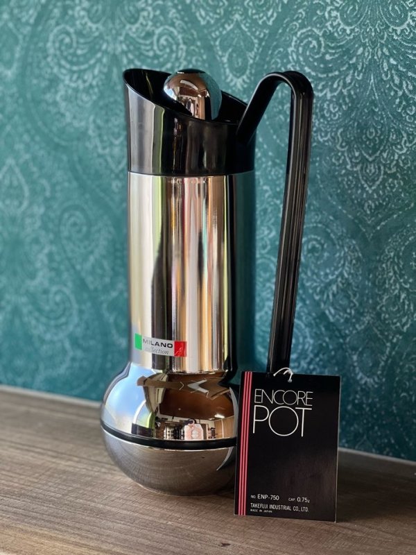 画像2: タケフジ産業　MILANO　ENCORE　POT　ミラノコレクション　シルバー魔法瓶ポット　P315 (2)