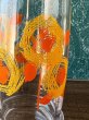 画像4: レトロポップ　吹き付け　オレンジ花柄グラス　ロング　GL173 (4)