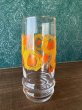 画像3: レトロポップ　吹き付け　オレンジ花柄グラス　ロング　GL173 (3)