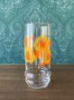 画像6: レトロポップ　吹き付け　オレンジ花柄グラス　ロング　GL173 (6)
