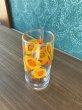 画像5: レトロポップ　吹き付け　オレンジ花柄グラス　ロング　GL173 (5)