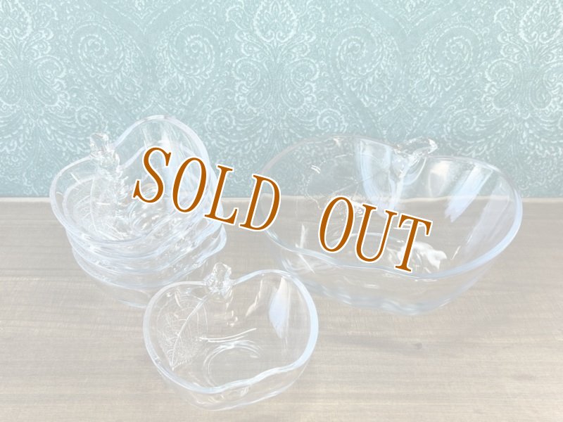 画像2: SOGA　曽我ガラス　アップルガラス器セット　大きなりんごのサラダボウルとりんごたち　GUS323 (2)