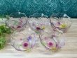 画像4: 色のついた花のガラス器　小鉢セット　GUS353 (4)