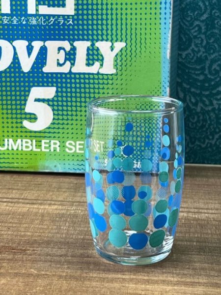 画像1: 佐々木ガラス　LOVERY5　しずく水玉のグラス　タンブラー　ブルー　GL200　 (1)