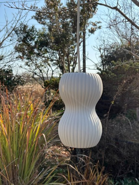 画像1: アントレックス　BCペンダントライト　陶器製照明器具ホワイト　ひょうたん型　KG725 (1)