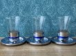 画像7: 一口ビールグラス＆コースターセット　ブルーライン　レトロポップ　3個組　GS241 (7)