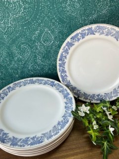 CORELLE - オールドコレール＊新品未使用＊プレート皿５枚＊ブルーオニオン＊ヴィンテージ USAビンテージ Corelle ブルーオニオン ディナープレート φ25cm