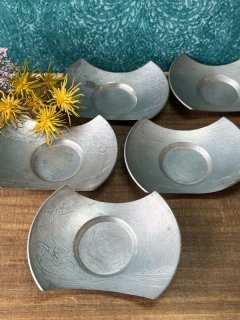 茶托 / 5客 / 銅製 / 茶道具 / 湯呑み敷 / 煎茶道具 / 茶器