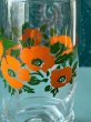 画像4: レトロポップ　オレンジ　花柄　グラス　下2段　GL217 (4)