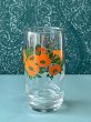 画像2: レトロポップ　オレンジ　花柄　グラス　下2段　GL217 (2)