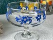 画像4: KAMEI カメイガラス　サンデー5　アイスクリームカップ　デザートグラス　CUTE　ブルー　花柄　JK6 (4)