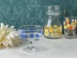 画像2: KAMEI カメイガラス　サンデー5　アイスクリームカップ　デザートグラス　CUTE　ブルー　花柄　JK6 (2)