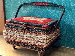 東京葛飾セルロイド 裁縫箱 ソーイングケース 市松模様 M20