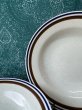 画像2: TONO　CHINA　ラインプレート　カレー・シチュー皿　モダンブラウンブルー　5枚セット　 (2)