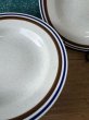 画像4: TONO　CHINA　ラインプレート　カレー・シチュー皿　モダンブラウンブルー　5枚セット　 (4)