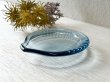 画像3: 青ガラスの豆皿　貝の形　貝殻　小皿　ブルー　GU292 (3)