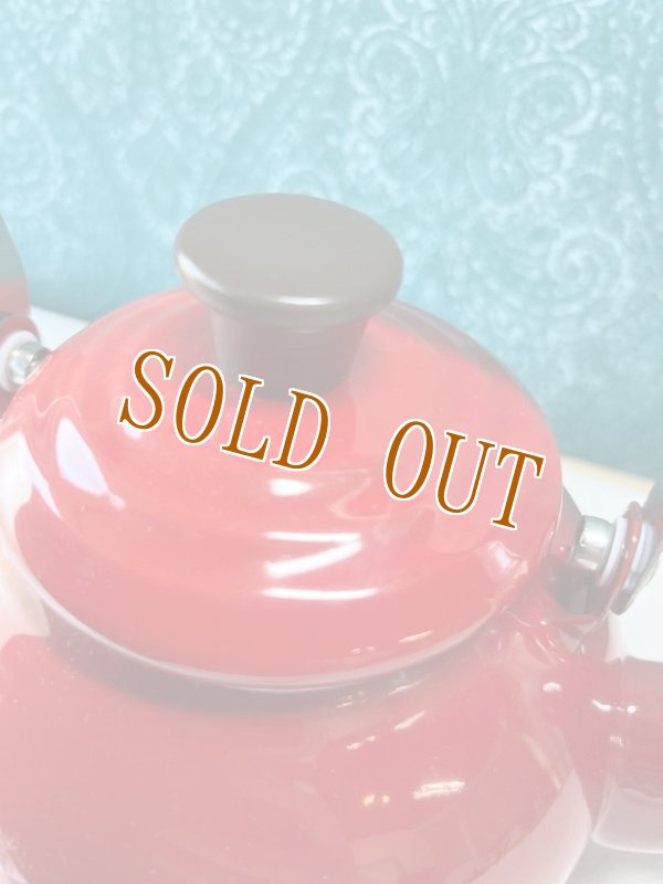 画像5: 赤いホーローケトル　やかん　HY81 (5)