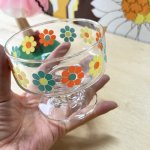 画像5: 佐々木ガラス　レトロポップ花柄　アイスクリームカップ　デザートグラス　 (5)